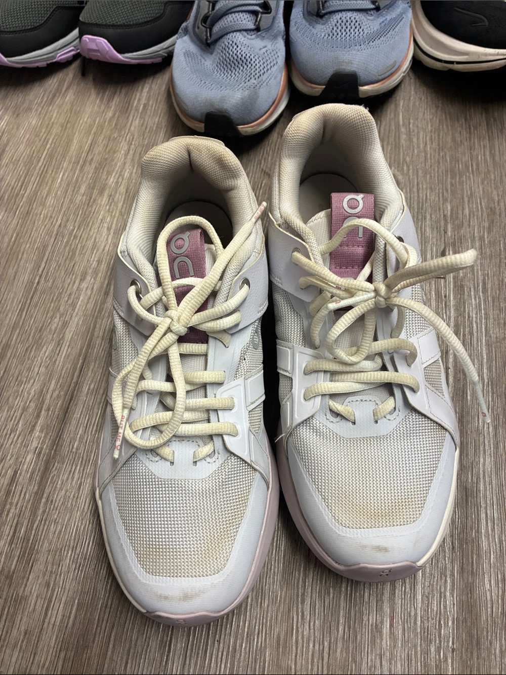 On Running Women's White and Pink Trainer Sneakers